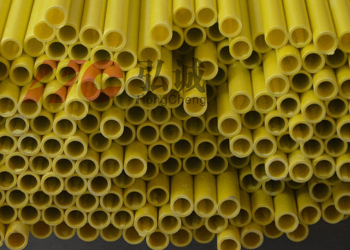 Tubo amarelo da fibra de vidro de Pultruded/força Flexural alta do tubo fibra de vidro da cavidade